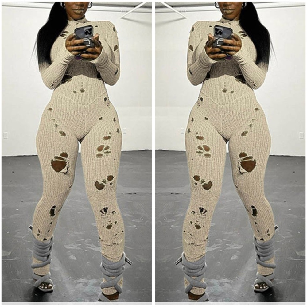 Beige Jumpsuit